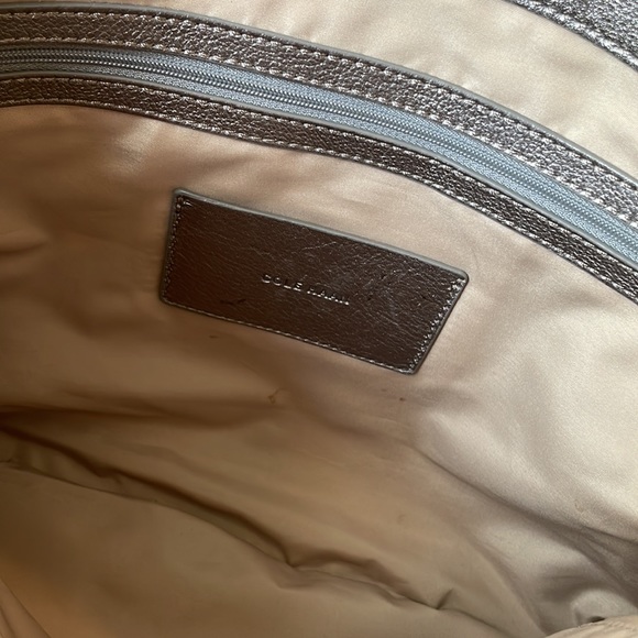 Cole Haan Silver Metallic Shoulder Bag - Picture 6 of 8